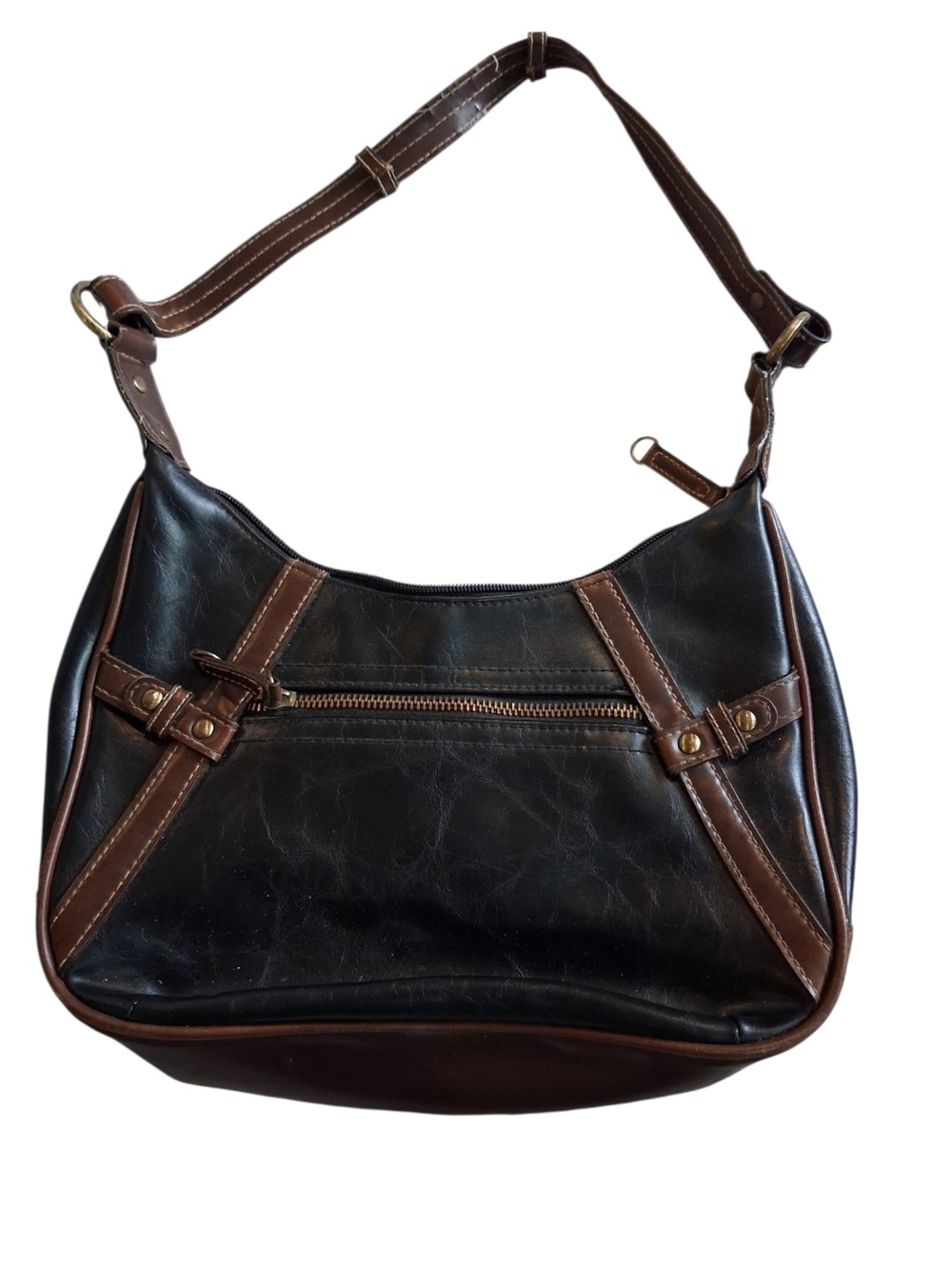 Classic Brown and Black Shoulder Bag